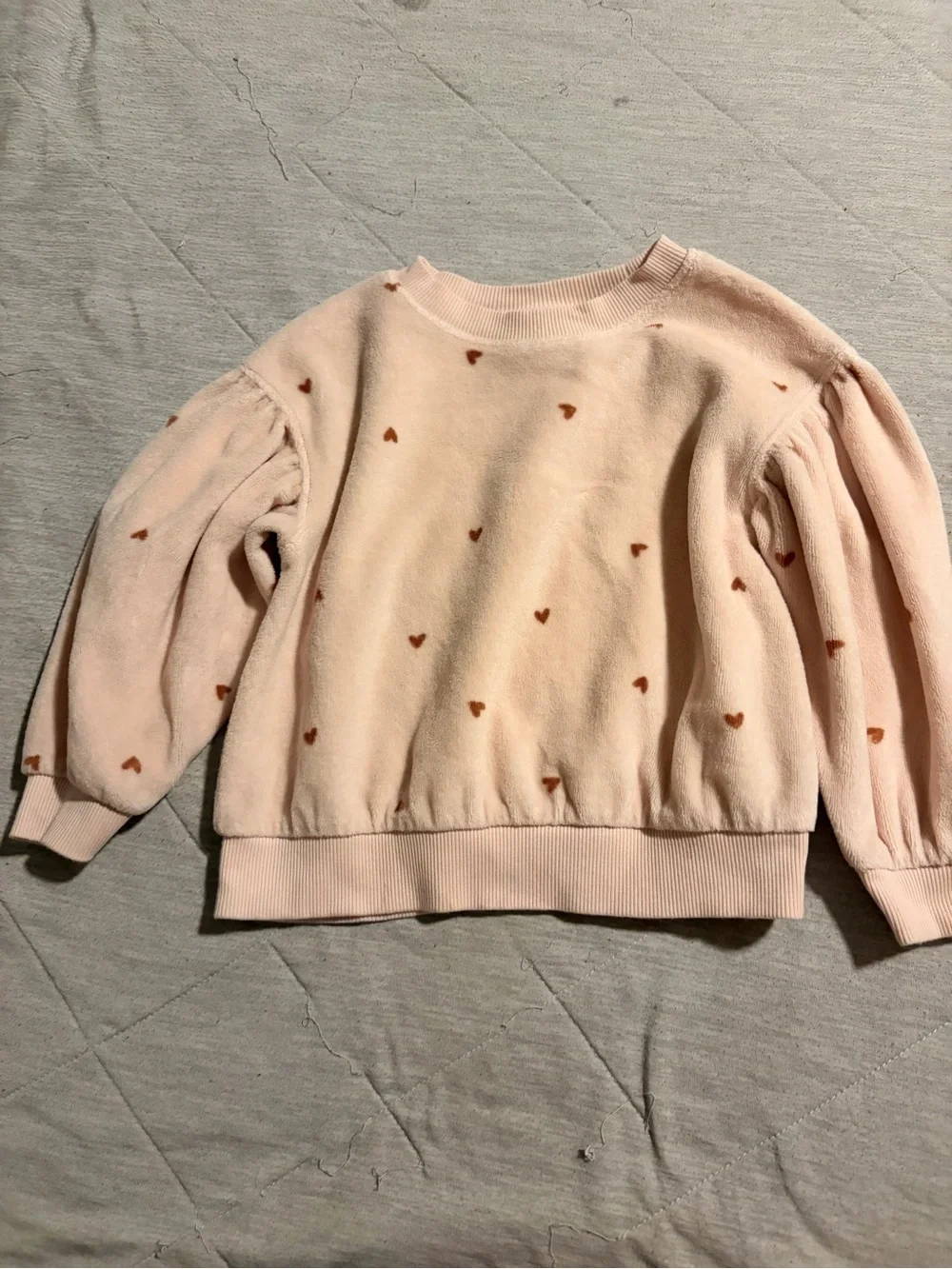 Kids brown/tan Floral Sweatshirt & Jogger Set
